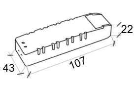 Блок питания ARJ-LK20700-DIM (14W, 700mA, PFC, Triac)