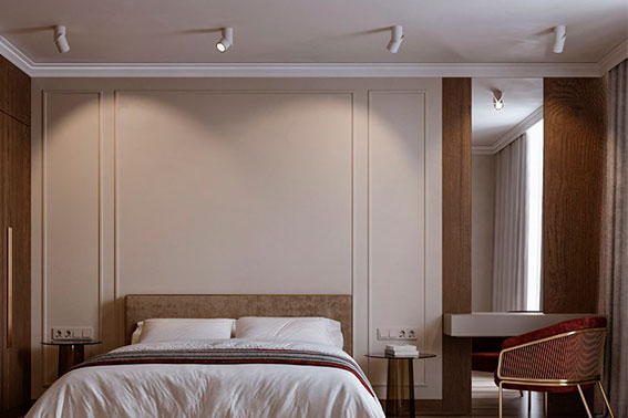 Сдержанная респектабельность спальни с элементами в стиле ар-деко