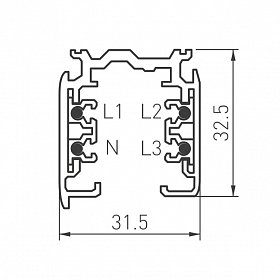 Трек LGD-4TR-TRACK-2000-WH-M (C) (ARL, IP20 Металл, 3 года)