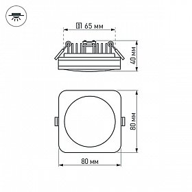 Светодиодная панель LTD-80x80SOL-R-5W Warm White (Arlight, IP20 Пластик, 3 года)