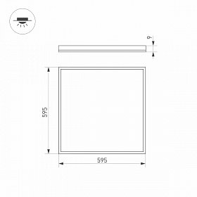 Светильник DL-INTENSO-S600x600-40W Day4000 (WH, 120 deg, 230V) (Arlight, IP20 Металл, 5 лет)