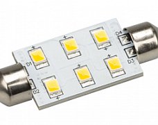 Автолампа ARL-F42-6E White (10-30V, 6 LED 2835) (ANR, Открытый)