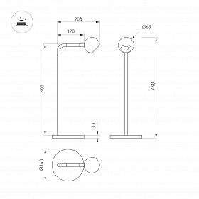 Светильник SP-OTTORI-TAB-6W Warm3000 (WH, 30 deg, 230V) (Arlight, IP20 Металл, 3 года)