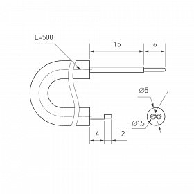 Провод питания ARL-MOONLIGHT-20AWG-2W-D4.5-CU-500 White (Arlight, Закрытый)