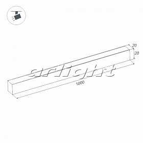 Светильник SP-LINE-2020S-1000-10W Day4000 (ANOD) (Arlight, Металл)