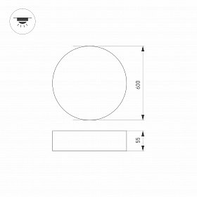 Светильник SP-RONDO-R600-72W Day4000 (WH, 120 deg, 230V) (Arlight, IP40 Металл, 3 года)