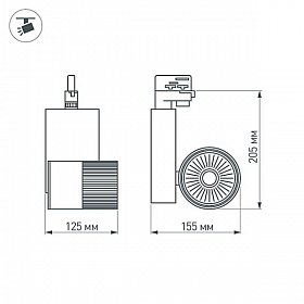 Светодиодный светильник LGD-2271WH-30W-4TR Warm White 24deg (Arlight, Металл)