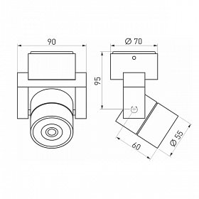 Светильник SP-UNO-R55-5W Warm3000 (BK, 24 deg) (Arlight, Металл)