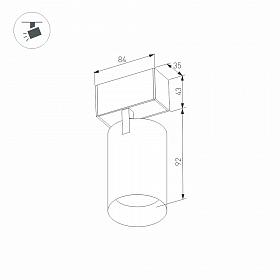 Светильник MAG-SPOT-45-R85-3W Warm3000 (BK, 20 deg, 24V) (Arlight, IP20 Металл, 3 года)