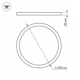 Светильник SP-R600A-48W Warm3500 (WH, 120 deg) (Arlight, IP40 Металл, 3 года)