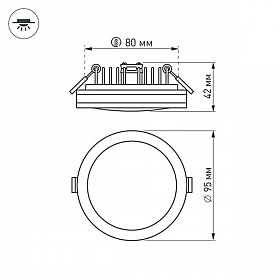 Светодиодная панель LTD-95SOL-B-10W Warm White (Arlight, IP20 Пластик, 3 года)