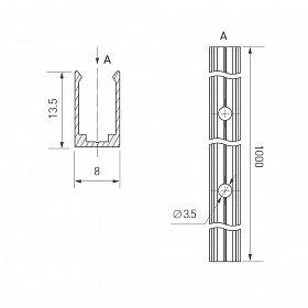 Профиль ARL-MOONLIGHT-1206-1000 ANOD (Arlight, Алюминий)