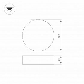 Светильник SP-RONDO-R400-48W Day4000 (BK, 120 deg, 230V) (Arlight, IP40 Металл, 3 года)