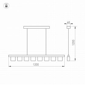 Светильник SP-LEGACY-S1200x60-8x6W Warm3000 (WH, 34 deg) (Arlight, IP20 Металл, 3 года)