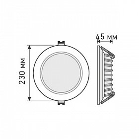 Светодиодный светильник MD-230R-White-35W White-CDW (Arlight, IP40 Металл, 3 года)