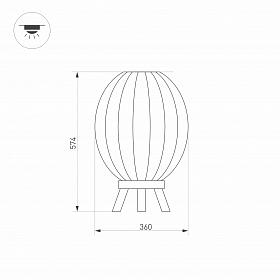 Светильник LGD-PEARL-BOLL-H574-12W Warm3000 (GR, 164 deg, 230V) (Arlight, IP65 Металл, 3 года)