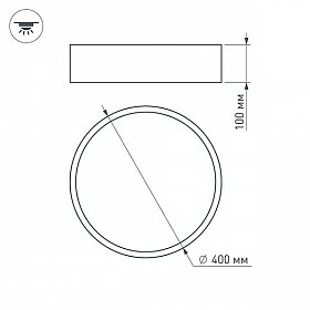 Светильник SP-TOR-TB400SB-25W Day White (Arlight, Металл)