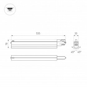 Светильник LGD-NEPTUN-4TR-L535-20W Day4000 (WH, 100 deg, 230V) (Arlight, IP20 Металл, 5 лет)