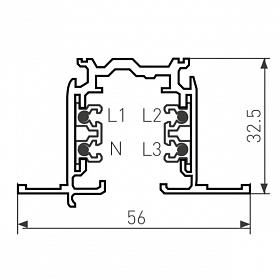 Трек встраиваемый LGD-4TR-TRACK-F-2000-WH-M (C) (Arlight, IP20 Металл, 3 года)