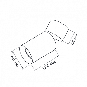 Корпус SP-POLO-SURFACE-FLAP-R85 (WH, 1-3, 350mA) (Arlight, IP20 Металл, 3 года)