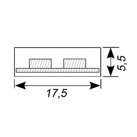 Светодиодная лента RTW 2-5000PW 24V Warm2700 2x2 (3528, 1200 LED, LUX) (Arlight, 19.2 Вт/м, IP66)