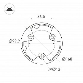 Светильник LGD-LANDMARK-BOLL-H800-20W Warm3500-MIX (GR, 300 deg, 230V) (Arlight, IP65 Металл, 5 лет)