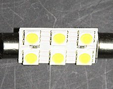 Автолампа ARL-35mm White 12V (6 LED 5050, SV8.5) (ANR, Открытый)