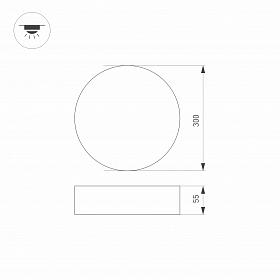 Светильник SP-RONDO-R300-36W Day4000 (BK, 120 deg, 230V) (Arlight, IP40 Металл, 3 года)