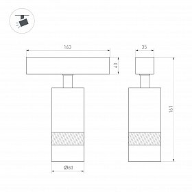 Светильник MAG-SPOT-ZOOM-45-R60-15W Day4000 (BK, 15-50 deg, 24V) (Arlight, IP20 Металл, 3 года)