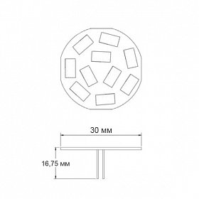 Светодиодная лампа AR-G4BP-10E30-12V Warm White (Arlight, Открытый)