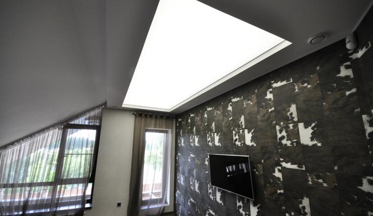 Освещение комнаты светодиодной лентой Arlight скрытой за натяжным потолком