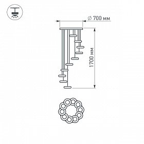 Светильник ALT-TOR-BB700PW-70W Warm White (set 10) (Arlight, -)