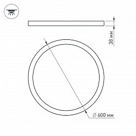 Светильник SP-R600A-48W Day White (Arlight, IP40 Металл, 3 года)