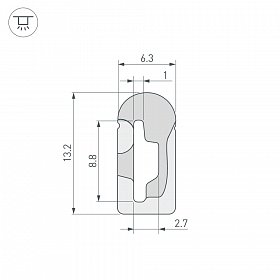 Силиконовый профиль WPH-FLEX-0613-SIDE-S8-20m WHITE (Arlight, Силикон)