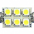 Автолампа F42mm 6-LED5050-12V Warm White (ANR, -)