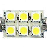 Автолампа F42mm 6-LED5050-12V Warm White (ANR, -)