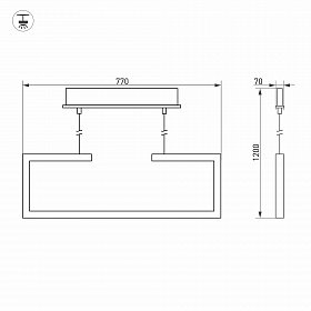 Светильник SP-MARQUO-S770x70-20W Warm3000 (WH, 120 deg) (Arlight, IP20 Металл, 3 года)