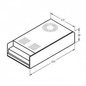 Блок питания HTS-400-24-Slim (24V, 16.7A, 400W)