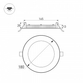 Светильник DL-180A-15W White (Arlight, Открытый)