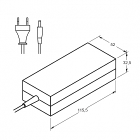 Блок питания ARDV-60-24BD (24V, 2,5A, 60W)