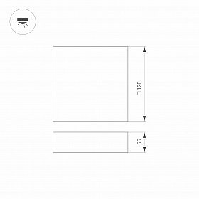 Светильник SP-QUADRO-S120x120-12W Day4000 (WH, 120 deg, 230V) (Arlight, IP40 Металл, 3 года)