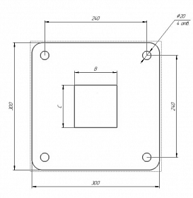 Опора OXOR-STER-T-2000x100x100-L3000-100W Warm3000 (BK, 230V) IP65 (Arlight, Сталь)