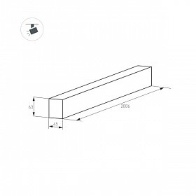 Трек MAG-TRACK-4563-2000 (BK) (Arlight, IP20 Металл, 3 года)