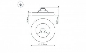 Светильник ALT-TOR-BB910PW-120W Warm White (Arlight, -)