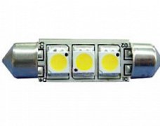 Автолампа F37mm 3-LED5050-12V White (ANR, Открытый)