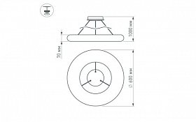 Светильник ALT-TOR-BB600PW-44W Warm White (Arlight, -)