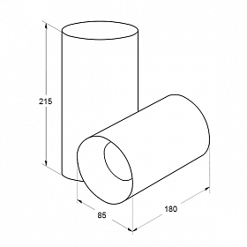 Корпус SP-POLO-SURFACE-TURN-R85 (WH, 1-3, 350mA) (Arlight, IP20 Металл, 3 года)