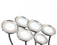 Набор KT-R-6x0.5W LED White 12V (круг) (Arlight, IP67 Металл, 1 год)