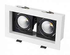 Светильник CL-KARDAN-S180x102-2x9W Day (WH-BK, 38 deg) (Arlight, IP20 Металл, 3 года)