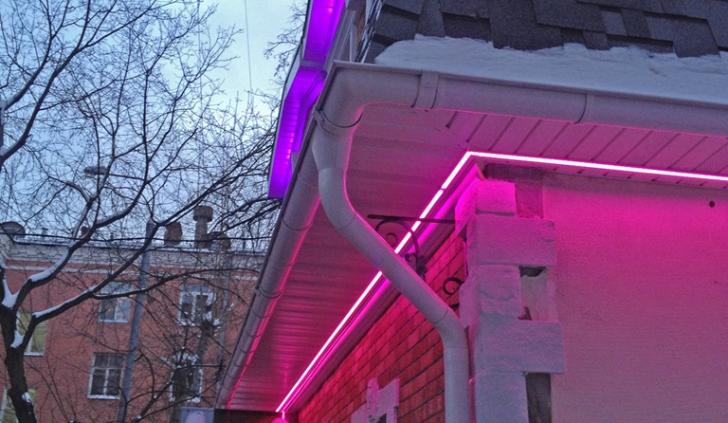 Герметичная RGB светодиодная лента для архитектурной подсветки